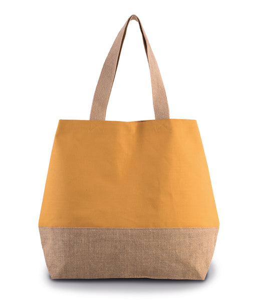 Canvas and Jute Shopping Tote - Choice of 4 colours