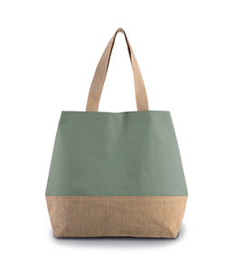 Canvas and Jute Shopping Tote - Choice of 4 colours