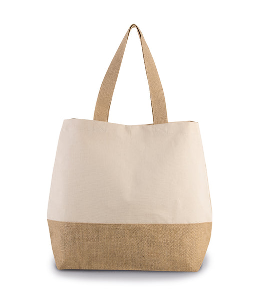 Canvas and Jute Shopping Tote - Choice of 4 colours