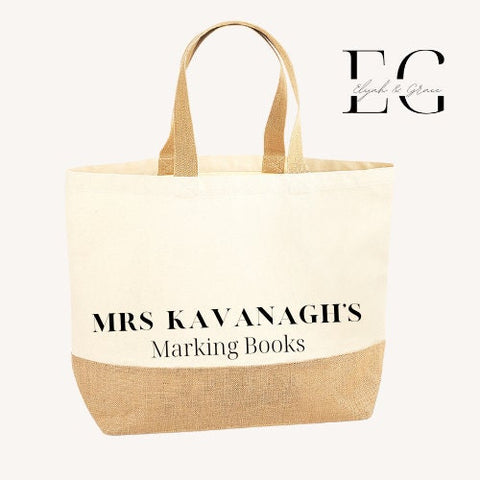 Teacher Gift. Ideal Tote Bag For Teacher's Book Markings