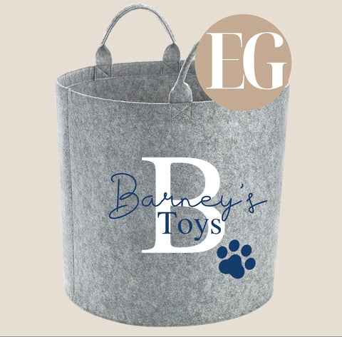 Personalised Dog/Cat Toy Storage Basket - Perfect For Storing Your Pets Toys. Multiple Colours Available