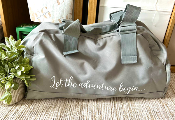 Let The Adventure Begin Holdall Bag - Perfect as a Hospital Bag/Labour Bag/New Baby Baby